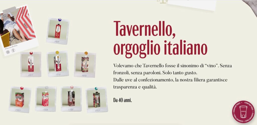 Restyling Packaging Tavernello